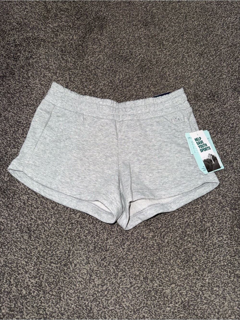 DSG Girls Heather Gray Mid Rise Shorts Size XS (6-7) NWT
